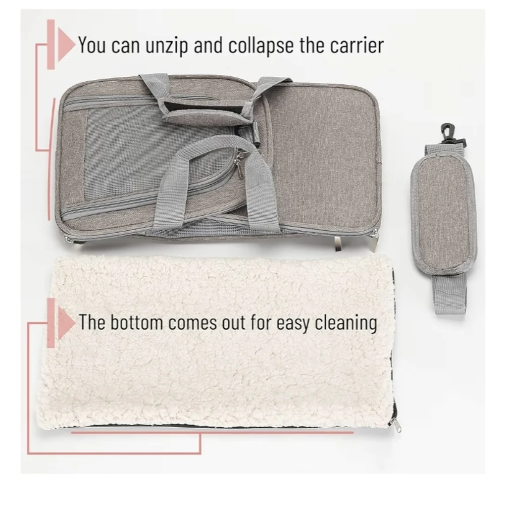 Gray Pet Travel Bag